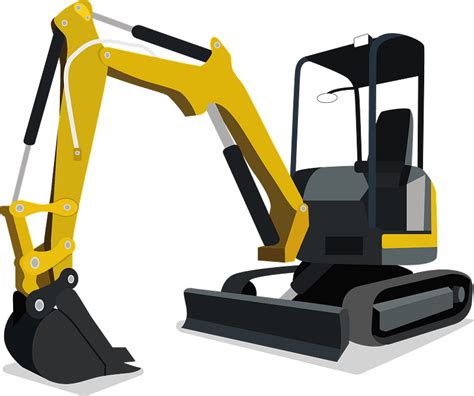 mini excavator clip art